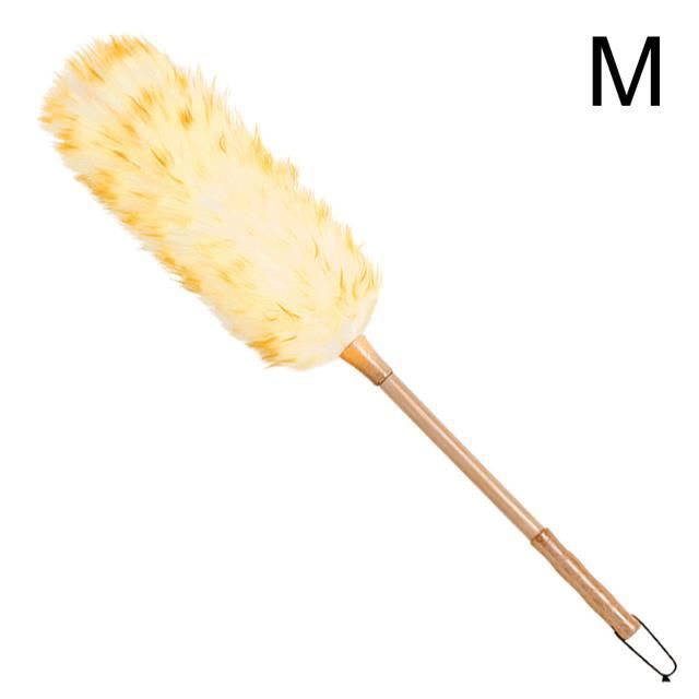 Plumeau Turquie 14 Pouces – Vrai Plumes De Dinde Douces Avec Manche Noir – Idéal Nettoyage Meubles, Voiture, Maison (Blanc)