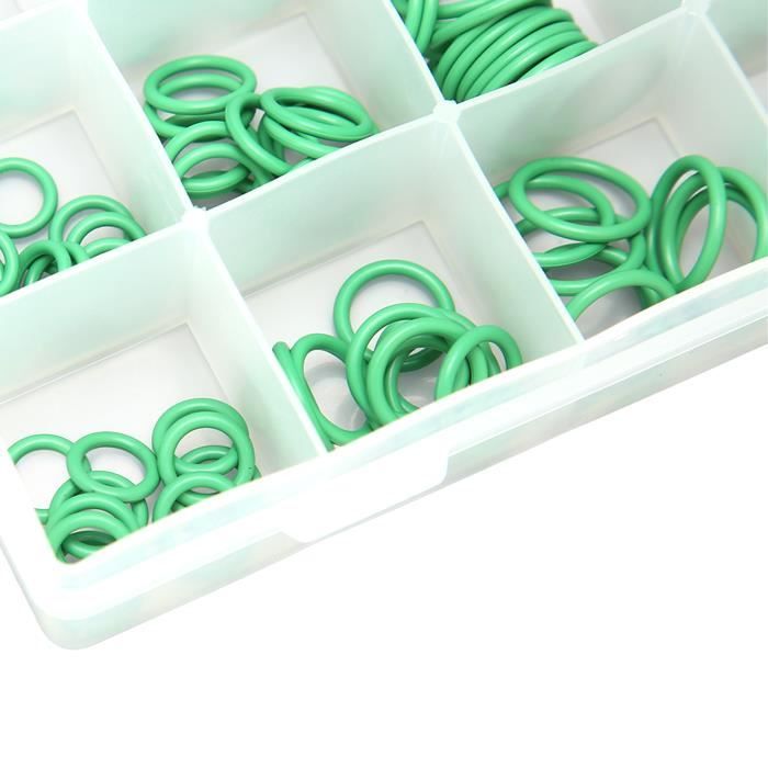 Kit De 270 Joints Toriques En Caoutchouc Pour Climatisation Auto - 18 Tailles - Boîte De Rangement - Violet/Verte