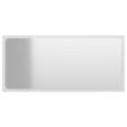 Nouveauté!Miroir Décoratif - Miroir Attrayante salon de salle de bain Blanc brillant 80x1,5x37 cm Aggloméré787-1