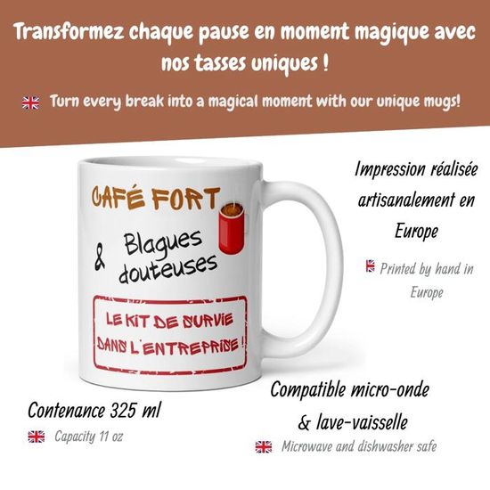 Tasse à café humoristique avec inscription « I Survived Another Meeting That Should Have Been an Email The Office » - Cadeau de Noël - Motif éléphant blanc - 325 ml Tasse à café humoristique avec inscription « I Survived Another Meeting That Should Have Been an Email The Office » - Cadeau de Noël - Motif éléphant blanc - 325 ml
