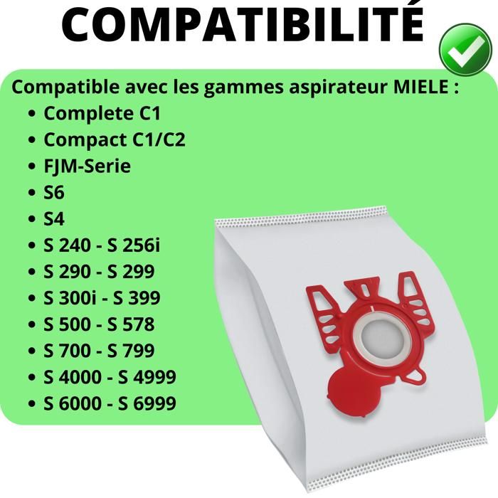 Vhbw Sac Pour Aspirateur - Sable - Compatible Avec Miele S155, S156