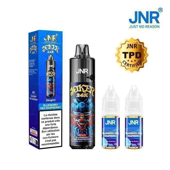 JNR - Blueberry Red Raspberry 24000 puffs - JOKER - Myrtille, Framboise + 2  Eliquide - Cdiscount Au quotidien