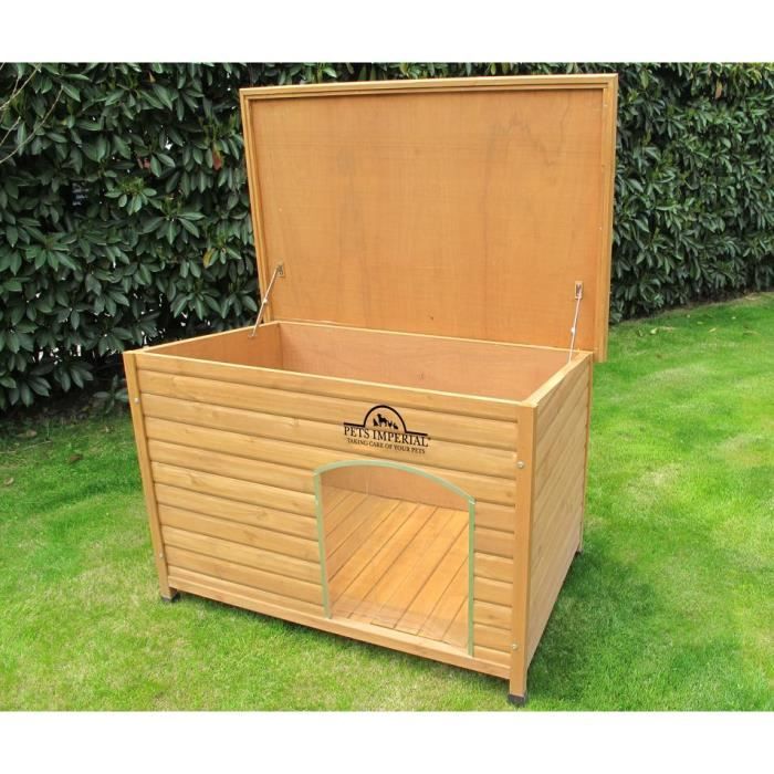 Pets imperial extra large insulated wooden norfolk dog kennel top