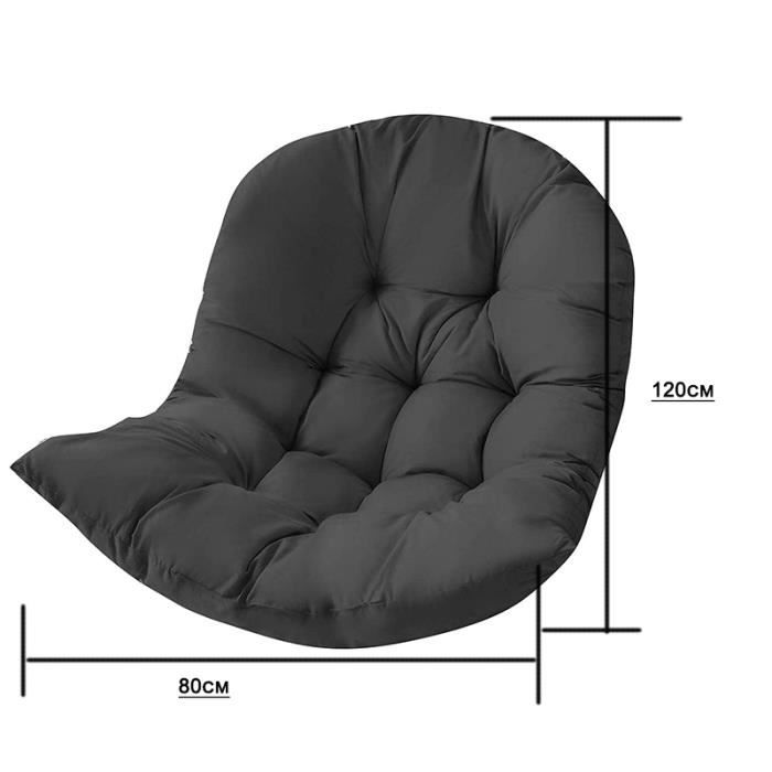 Coussin De Chaise Suspendue 120x80cm Épais Imperméable - Confort Premium Pour Balançoire Et Panier Jardin