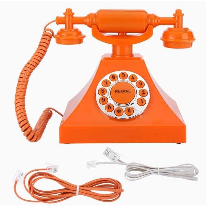 Téléphone rétro Téléphone sans Fil Vintage Téléphone Fixe