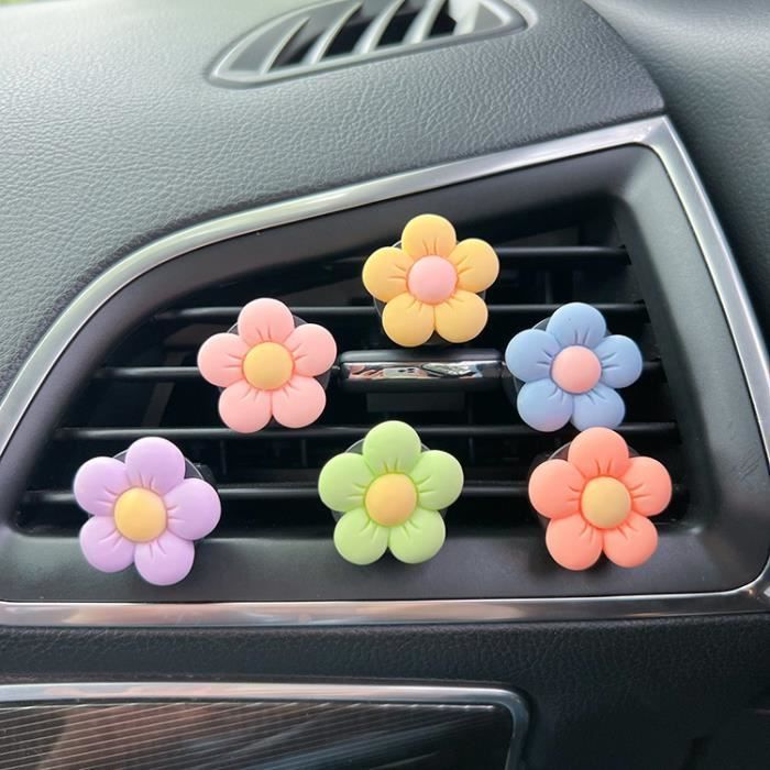 Désodorisant Voiture En Forme De Fleur – Parfum Durable, Clip Ventilation, Résine Décorative