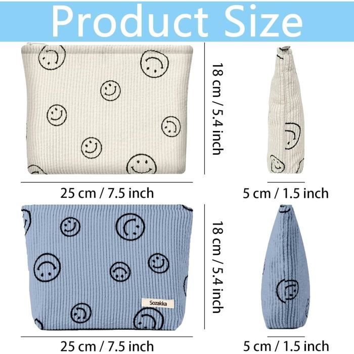 2 Pi ces Trousse Maquillage Sac A Main Pochette Range Serviette