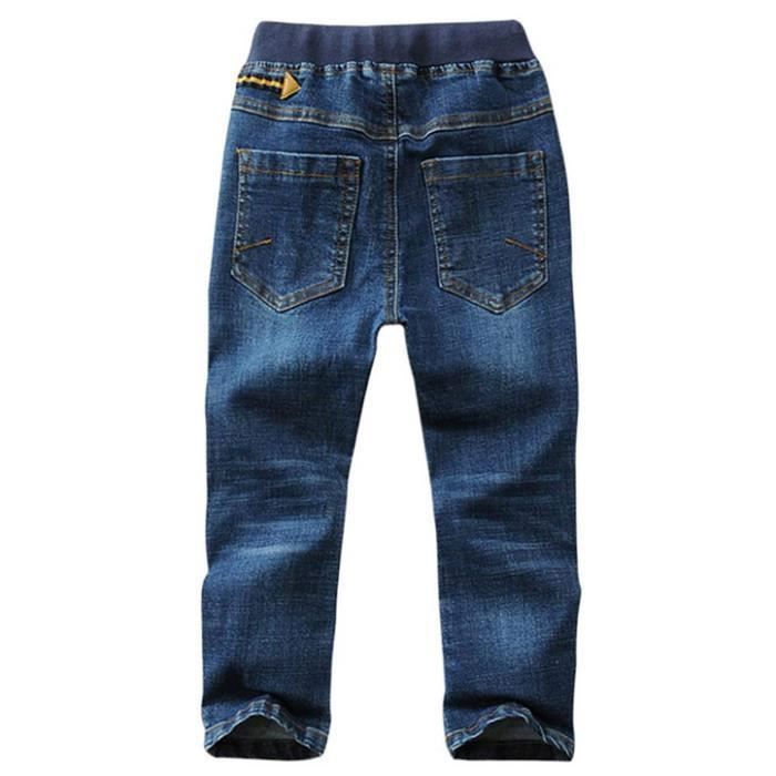 Jeans Garcon Taille Elastique Pantalon Denim Enfant 2 13 Ans FINDPITAYA Regular Bleu Bleu Cdiscount Pret a Porter