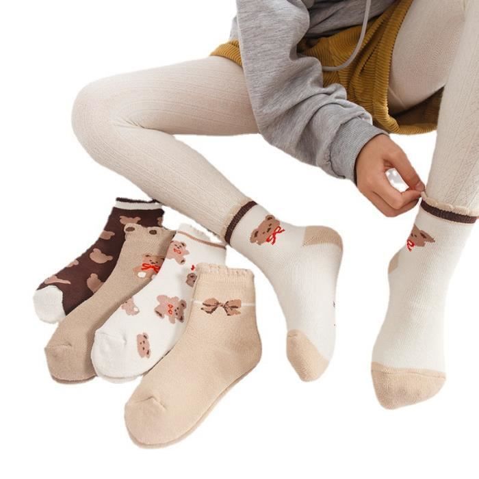 Chaussettes Chaudes Enfant, 5 Paires Épaisses Hiver Thermiques Chaussette  Polaire Froid Chaud, Taille 3-13 Ans A Marron - Cdiscount Prêt-à-Porter