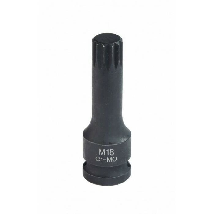 Douille à Choc Hexagonale 16 Mm 1/2" – Acier Cr-Mo Phosphate Noir, Robuste Pour Clé à Choc, Mécano Auto Et Entretien – S/o Map Qualité Pro