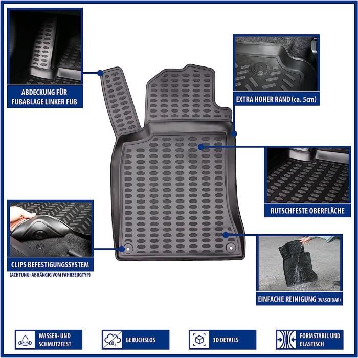 DACIA ORIGINAL Tapis de sol en caoutchouc avec bords hauts Duster II (2018-2021