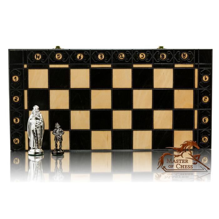 Jeu De Pièces D'Échecs En Plastique - 32 Pièces Bleu Et Blanc - Roi 49 Mm - Portable, Sans Échiquier