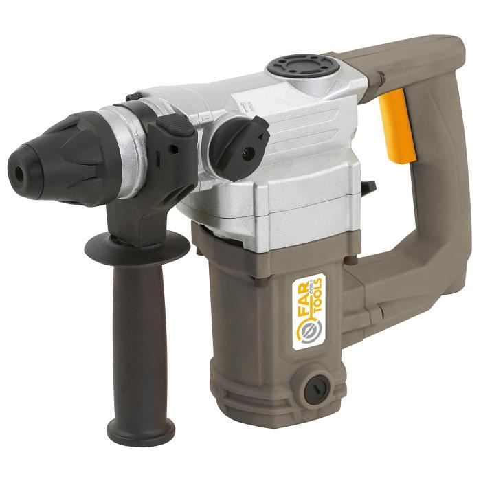 Fartools Marteau Perforateur SDS 1050W 3,5J - 4 Fonctions + Mallette + Accessoires - Perceuse Burineuse Puissante