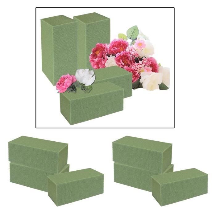 Brique Mousse Florale Humide Verte 23x11x7,5cm Lot De 4 - Pour Fleurs Artificielles Et Fraîches
