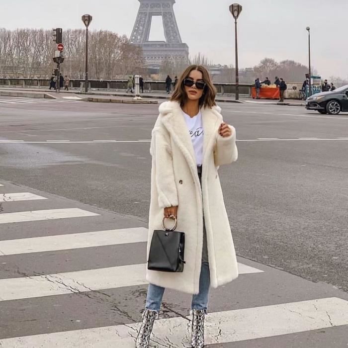 Manteau Manteau de cr ateur en cachemire pour femme pais et