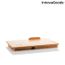 InnovaGoods Table Pliante Bambou Lapwood - Table D’Appoint Réglable Avec Tiroir Et Repose-Verre, Idéale Canapé, Lit Ou Balcon