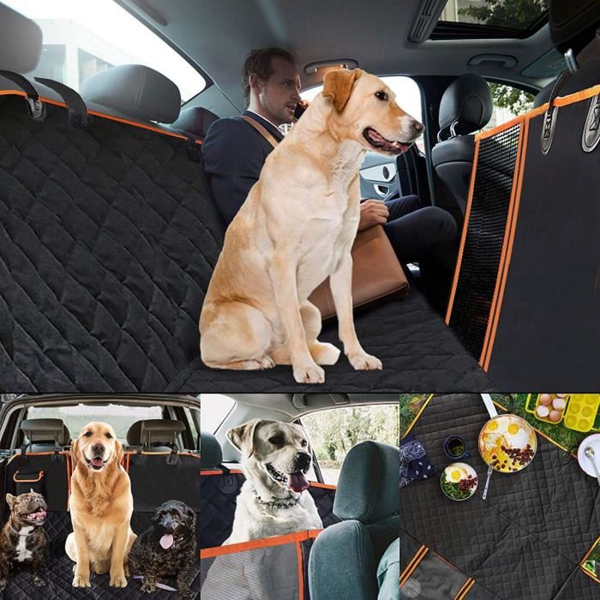 2 eau imperméabilisé Housses de siège Capot Noir Idéal Pour Animaux Chien cheveux BMW /& Mini