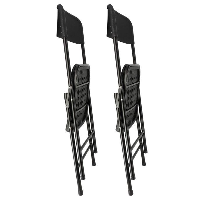 Lot De 4 Chaises Pliantes Camping AKTIVE – Acier, Polyester, Porte-gobelet, 48x45x80 Cm, 100 Kg