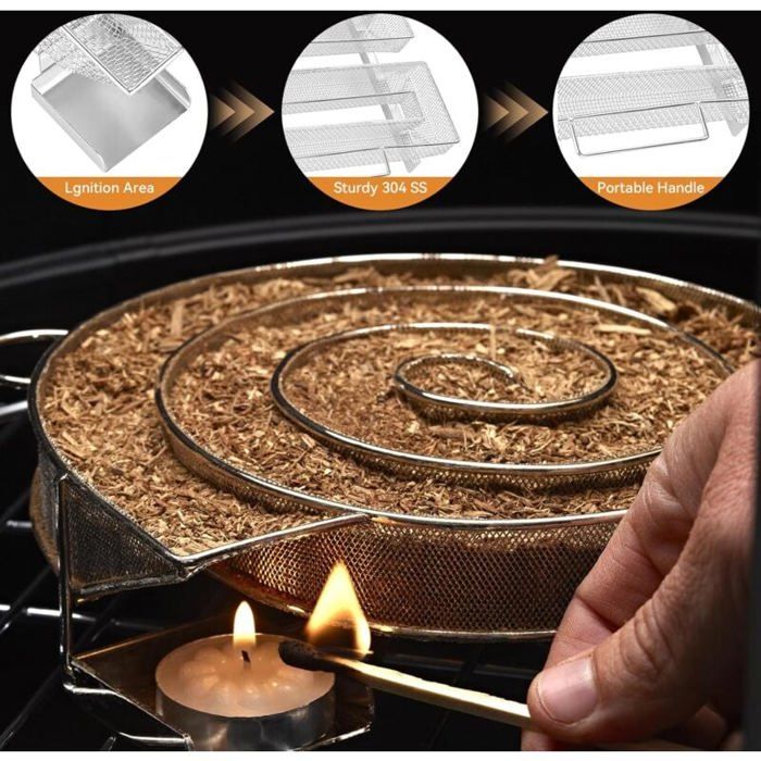 Générateur de Fumée Froide - Inox - Ronde - Acier Inoxydable 304