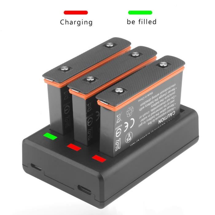 2BatterieAvecChargeur-Batterie pour Insta360 ONE X3 2200mAh, avec LED,  double chargeur USB, caméra'action pan - Cdiscount Appareil Photo