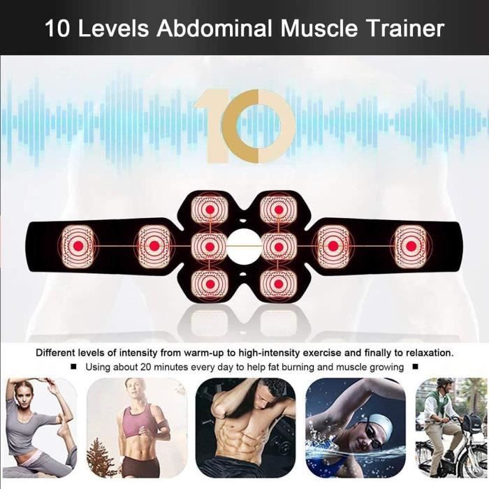 YTTQ Ceinture Abdominale Electrostimulateur Avec Batterie - Abdos Facile