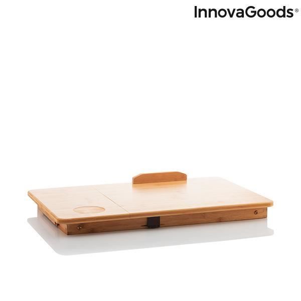 Table d'appoint pliante en bambou avec plateau amovible - Maison Futée