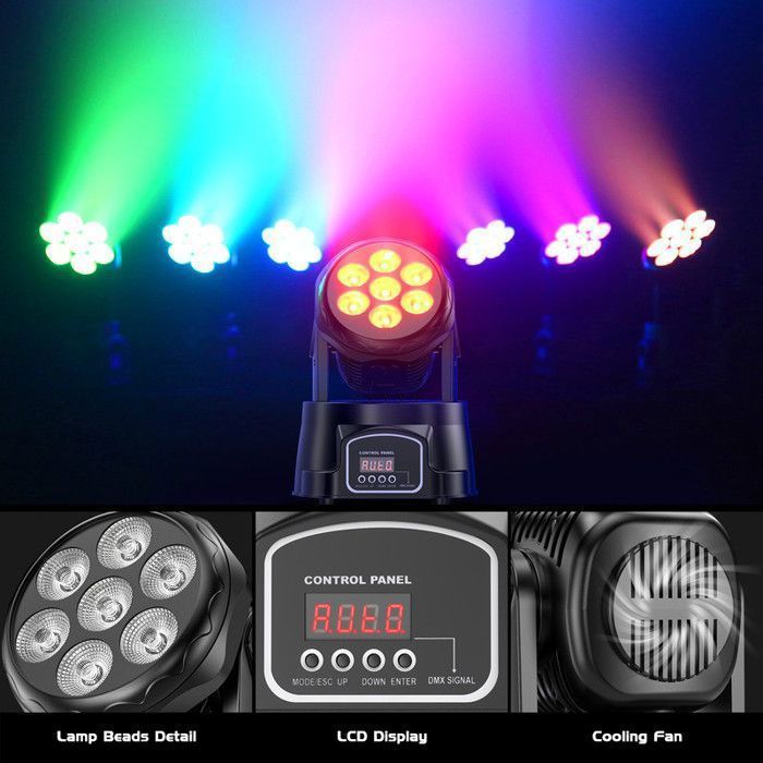 2 Lyres LED 150W Avec Télécommande - Effets RGBW Pour Soirées, Clubs, Mariages & Fêtes