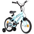 Vélo pour enfants 14 pouces Noir et bleu-AKO7370391966647-0