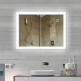 Miroir mural LED anti-buée de salle de bain 90x70cm-0
