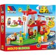 Caserne De Pompiers - Molto - Blocks - Mixte - Rouge - Enfant - A monter soi-même - 10 pièces blocks - 3 ans-0