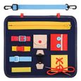 Busy Board Montessori Jouet Jeu Educatif pour Apprendre Motricité Fine,Planche Montessori Portable pour Enfants -0