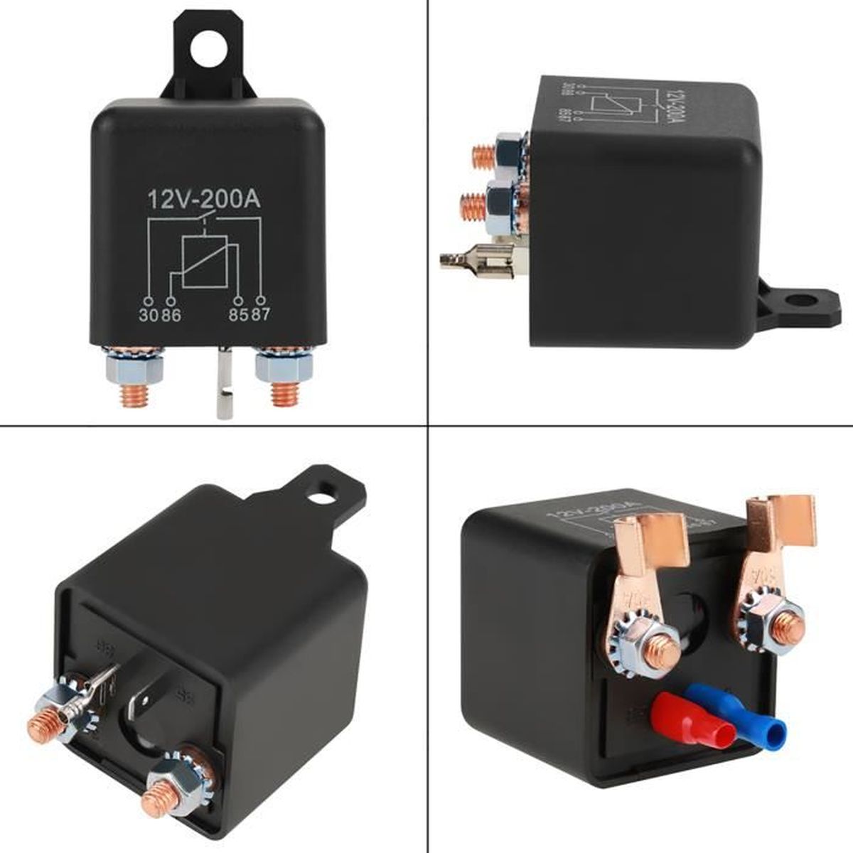 12 V DC 200 A Hochleistungs-Auto-Relais, LKW-electronic starter, kontinuierlicher Kfz-Schalter 12 V DC 200 A Hochleistungs-Auto-Relais, LKW-electronic starter, kontinuierlicher Kfz-Schalter
