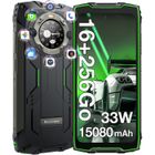 Blackview BV9300 Pro Smartphone Robuste 16Go + 256Go 15080mAh 6.7" 50MP Téléphone Portable Incassable NFC GPS - Vert