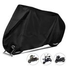 JINZDASU Bâche Moto, 220X95X110cm 210D Housse étanche avec Trou de Serrure Anti UV