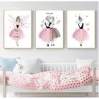 MELISSA & DOUG Nordic Ideas Affiche Fille Rose Deco Chambre Poster Enfant Tableau Murale Decoration sur toile 30X40CMX3 sans Cadre