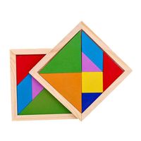 Casse-tête Tangrams en Bois | 7 Pcs Tangram Puzzles Jeu Jouets | Blocs de Bois Puzzle Casse-tête Jouet Tangram Jigsaw