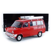 Voiture Miniature de Collection - KK SCALE MODELS 1/18 - FORD Transit Bus - 1965 - Red - 180465R