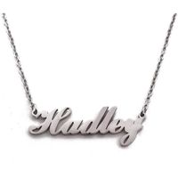 Hadley Collier prenom personnalise ton argent italique, pendentifs de nom delicats personnalises, bijoux pour dames, petite a
