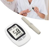 Drfeify lecteur de glycémie Kit de moniteur de glycémie tout-en-un, fournitures pour diabétiques, Kit de test de diabète avec YS002
