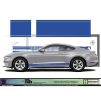 Ford Mustang bandes - BLEU - Kit Complet  - Tuning Sticker Autocollant Graphic Decals