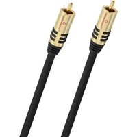 Oehlbach NF Sub, cable de subwoofer Cinch, cable Audio 5m, OFC, Rond, Noir