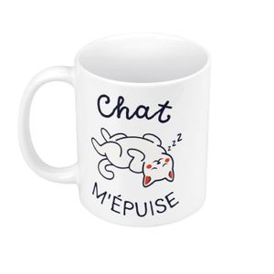 Tasse Mug Cadeau Humour Chat - Tout a Meilleur Goût avec des Poils