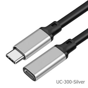 CÂBLE PHOTO 5m - UC-300-Silver - Câble USB type-c vers usb-c 3