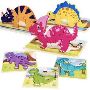 1 Pièce Puzzle En Bois Dinosaure 3d, Jouet Pour Noël Et Anniversaires,  Remplissages De Bas Et Cadeaux De Fête, Mode en ligne