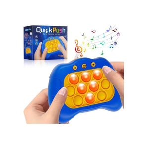 HAND SPINNER - ANTI-STRESS Game Machine Electronique,Console de Jeu Quick Push Bubbles,Jeu Pop Portable,Breakthrough Puzzle Machine pour Enfants Adultes Bleu