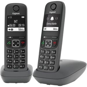 Téléphone fixe A695 Duo Téléphone Fixe sans Fil, 2 combinés avec 