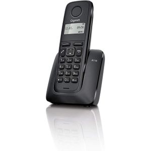 Téléphone fixe Téléphone sans fil DECT A116 - DECT - Noir