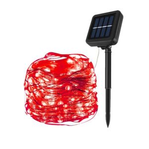 GUIRLANDE DE NOËL 1 PCS - 10m 100 leled - Rouge - Guirlande solaire 
