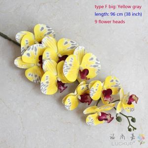 FLEUR ARTIFICIELLE F Big jaune gris - Fleur Artificielle En Soie 1 Ti
