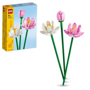 ASSEMBLAGE CONSTRUCTION LEGO® 40647 Creator Les Fleurs de Lotus, Kit de Construction pour Filles et Garçons Dès 8 Ans, avec 3 Fleurs Artificielles